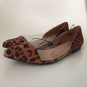 Animal Print Clear Flats Sz 8.5